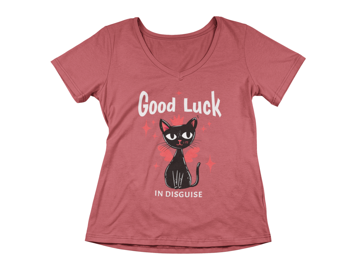 Good Luck in Disguise  Woman's V-Neck Tee