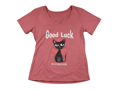Good Luck in Disguise  Woman's V-Neck Tee