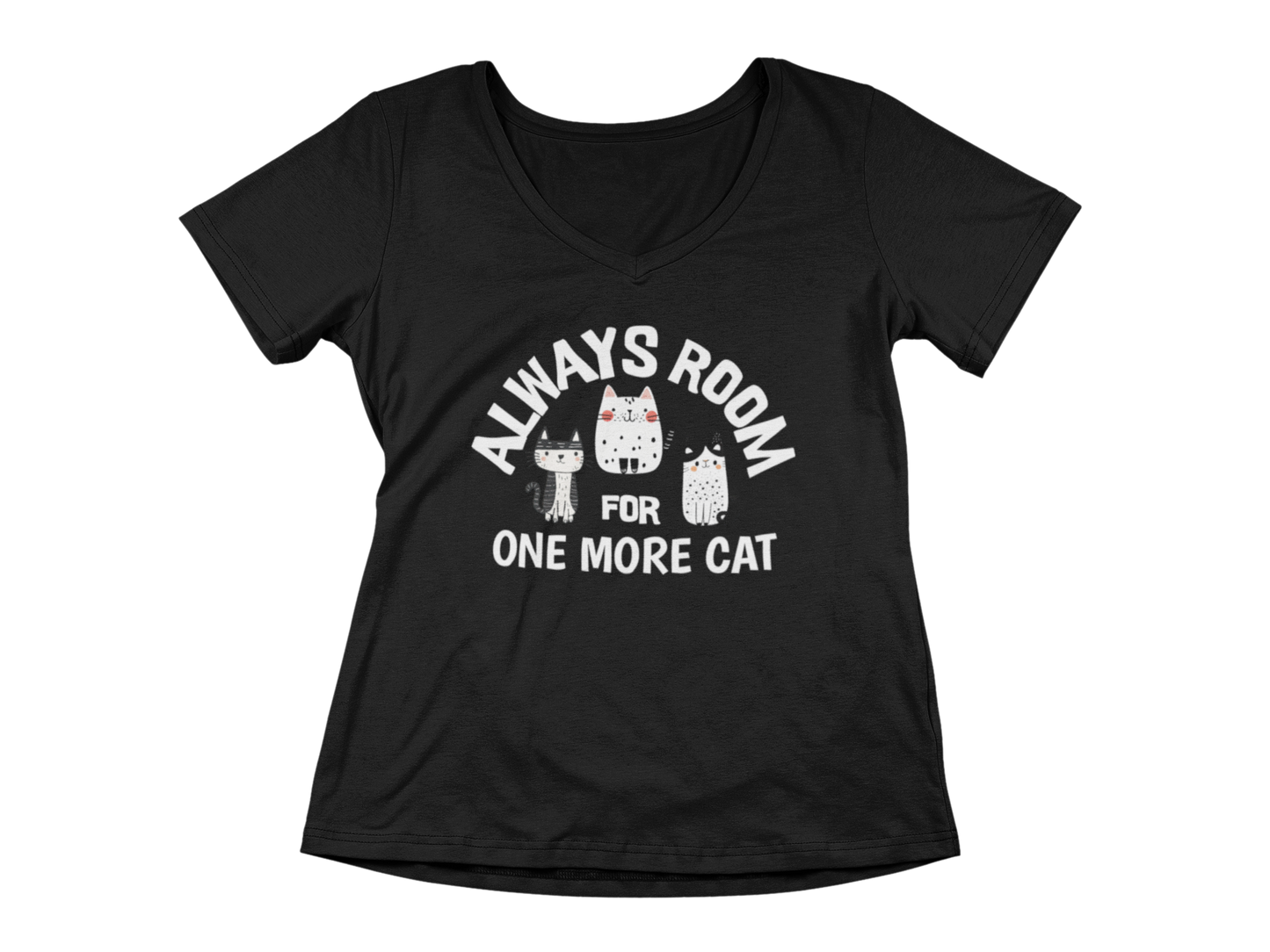 Always Room For One More Cat Woman's V-Neck Tee
