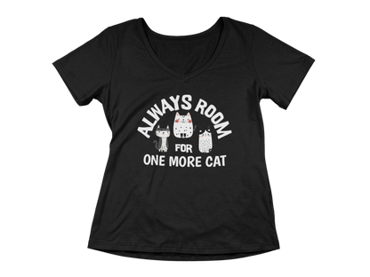 Always Room For One More Cat Woman's V-Neck Tee